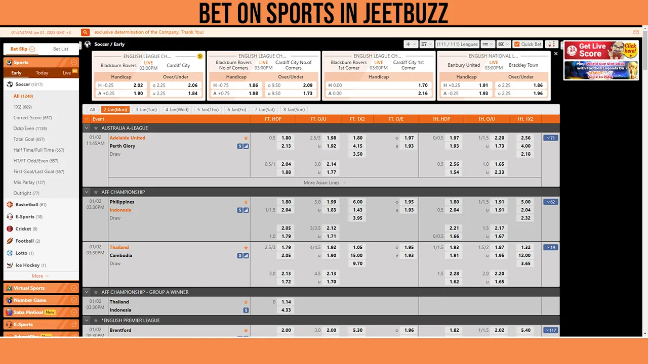 bet on sports in jeetbuzz